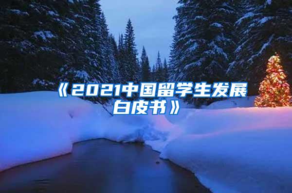 《2021中国留学生发展白皮书》
