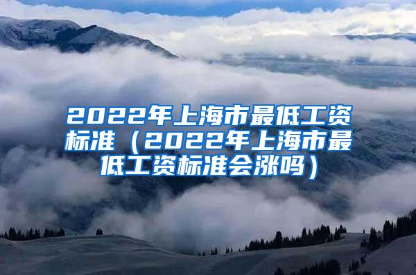2022年上海市最低工资标准（2022年上海市最低工资标准会涨吗）