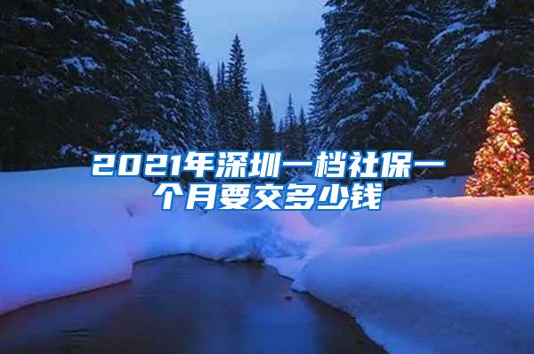 2021年深圳一档社保一个月要交多少钱