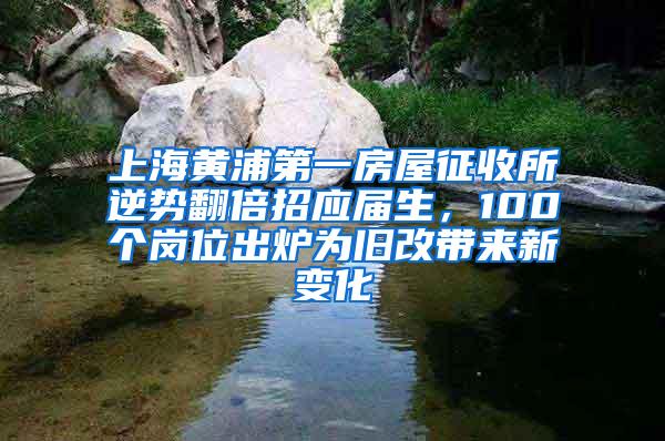 上海黄浦第一房屋征收所逆势翻倍招应届生，100个岗位出炉为旧改带来新变化