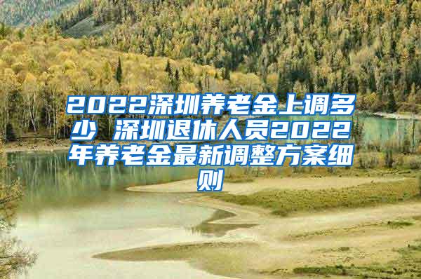 2022深圳养老金上调多少 深圳退休人员2022年养老金最新调整方案细则