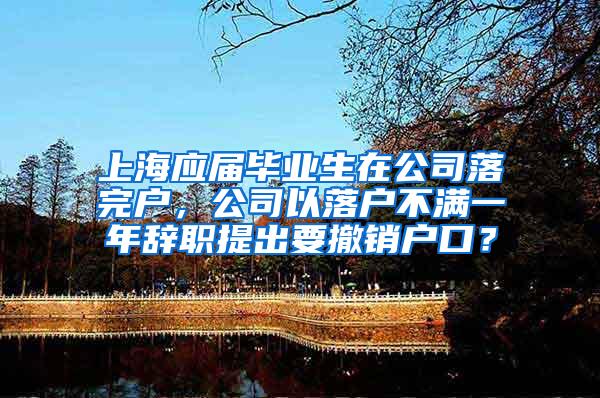 上海应届毕业生在公司落完户，公司以落户不满一年辞职提出要撤销户口？