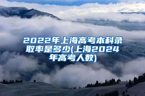 2022年上海高考本科录取率是多少(上海2024年高考人数)