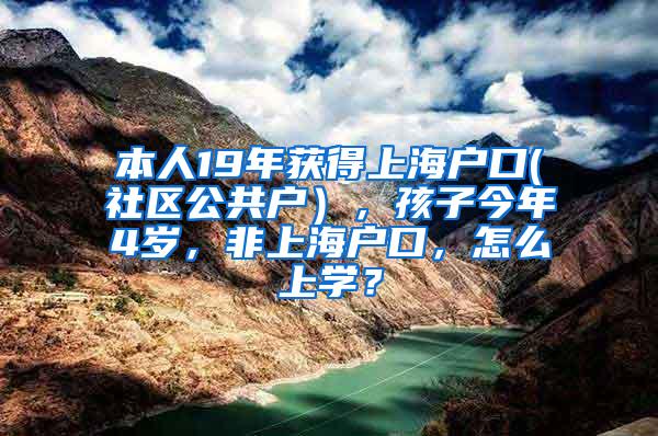 本人19年获得上海户口(社区公共户），孩子今年4岁，非上海户口，怎么上学？