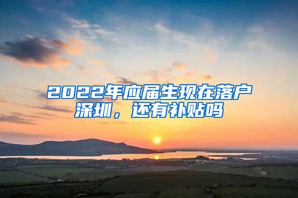 2022年应届生现在落户深圳，还有补贴吗