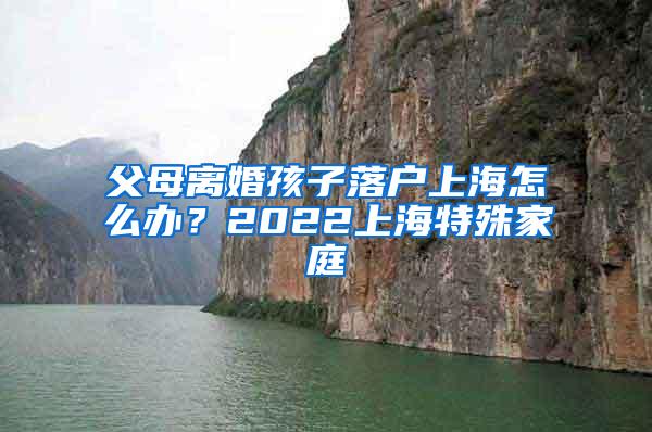 父母离婚孩子落户上海怎么办？2022上海特殊家庭