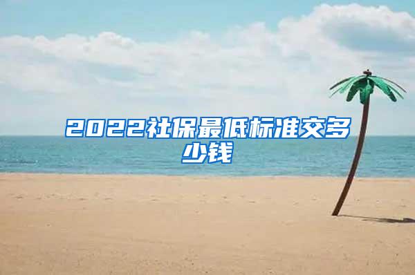 2022社保最低标准交多少钱