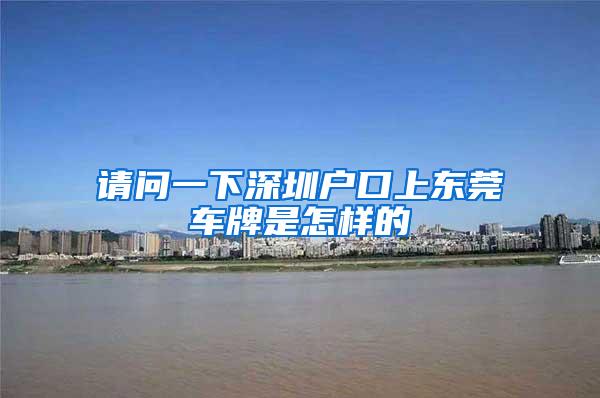 请问一下深圳户口上东莞车牌是怎样的