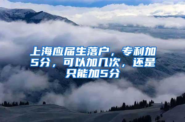 上海应届生落户，专利加5分，可以加几次，还是只能加5分