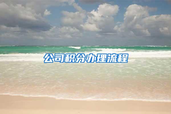 公司积分办理流程