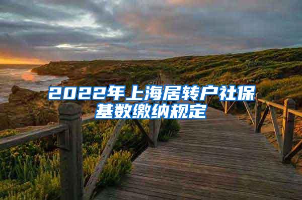 2022年上海居转户社保基数缴纳规定