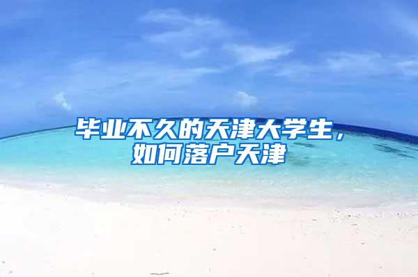 毕业不久的天津大学生，如何落户天津