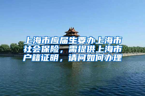 上海市应届生要办上海市社会保险，需提供上海市户籍证明，请问如何办理