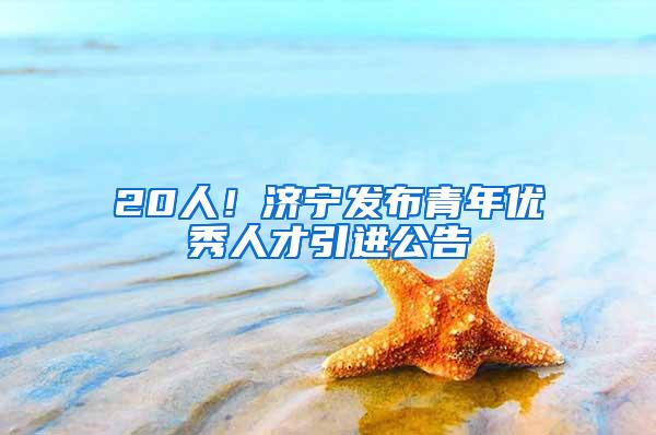 20人！济宁发布青年优秀人才引进公告