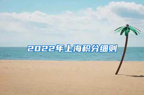 2022年上海积分细则