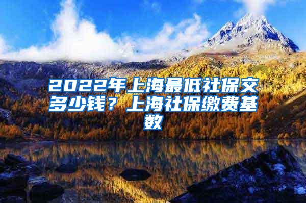 2022年上海最低社保交多少钱？上海社保缴费基数