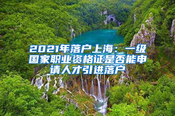 2021年落户上海：一级国家职业资格证是否能申请人才引进落户