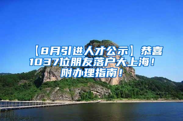【8月引进人才公示】恭喜1037位朋友落户大上海！附办理指南！