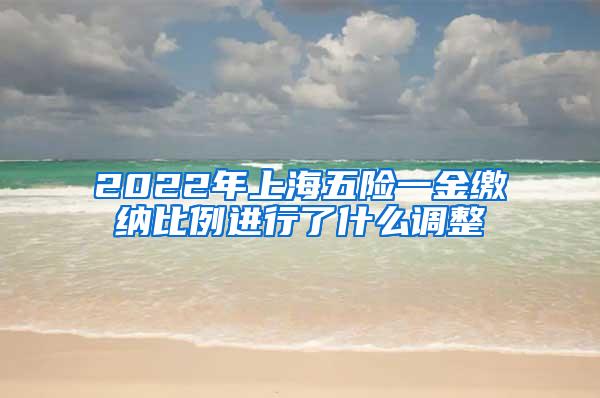 2022年上海五险一金缴纳比例进行了什么调整