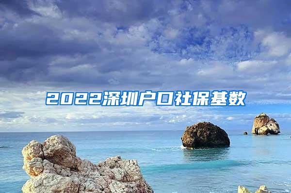 2022深圳户口社保基数