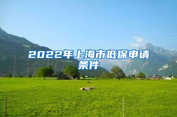 2022年上海市低保申请条件