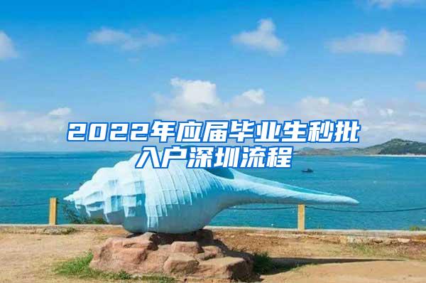 2022年应届毕业生秒批入户深圳流程