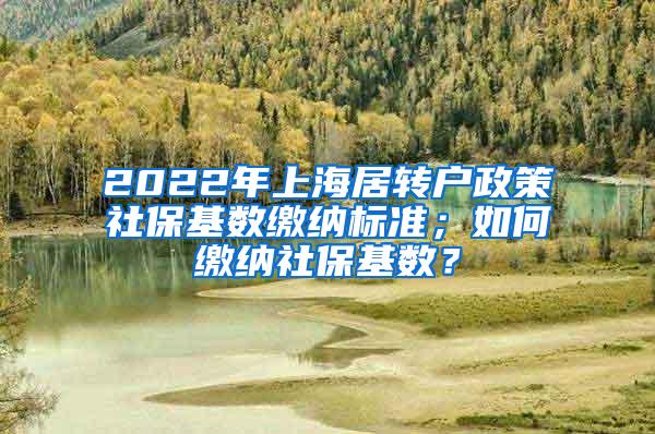 2022年上海居转户政策社保基数缴纳标准；如何缴纳社保基数？