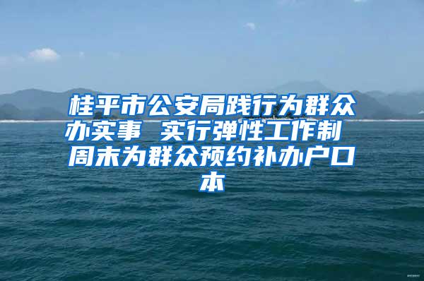 桂平市公安局践行为群众办实事 实行弹性工作制 周末为群众预约补办户口本