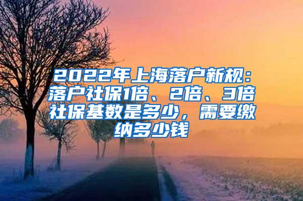 2022年上海落户新规：落户社保1倍、2倍、3倍社保基数是多少，需要缴纳多少钱