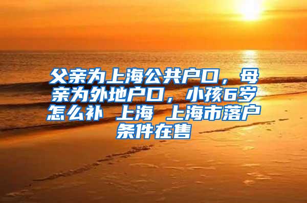 父亲为上海公共户口，母亲为外地户口，小孩6岁怎么补 上海 上海市落户条件在售