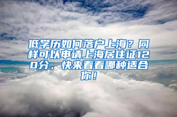 低学历如何落户上海？同样可以申请上海居住证120分，快来看看哪种适合你！