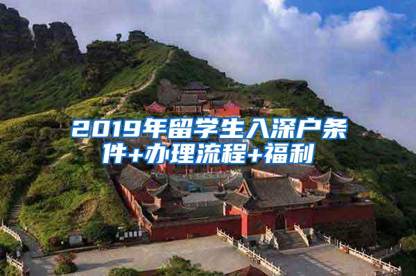 2019年留学生入深户条件+办理流程+福利