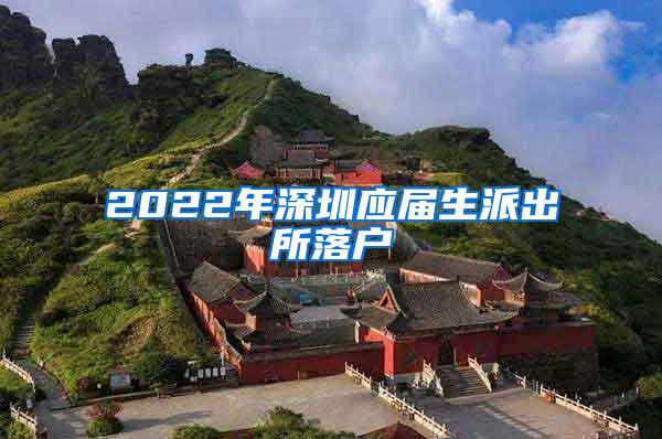 2022年深圳应届生派出所落户