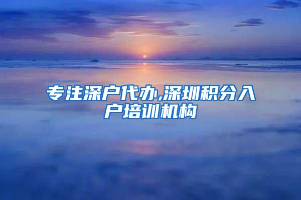 专注深户代办,深圳积分入户培训机构