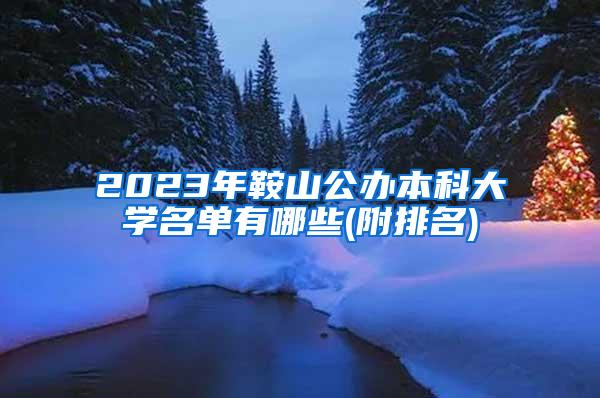 2023年鞍山公办本科大学名单有哪些(附排名)