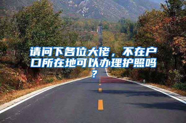 请问下各位大佬，不在户口所在地可以办理护照吗？