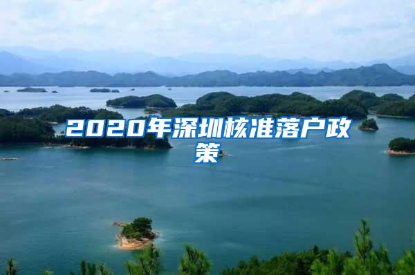 2020年深圳核准落户政策