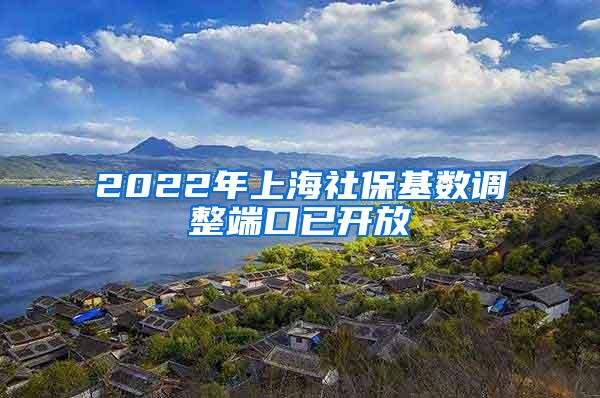 2022年上海社保基数调整端口已开放