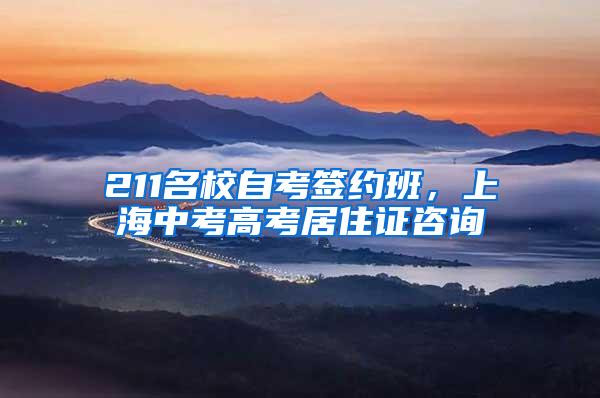 211名校自考签约班，上海中考高考居住证咨询