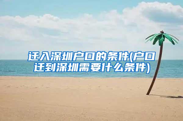 迁入深圳户口的条件(户口迁到深圳需要什么条件)