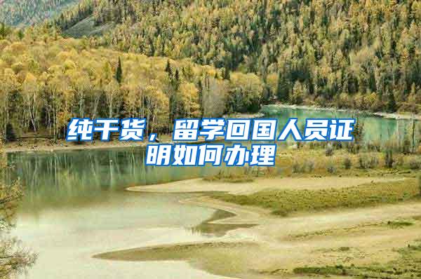 纯干货，留学回国人员证明如何办理