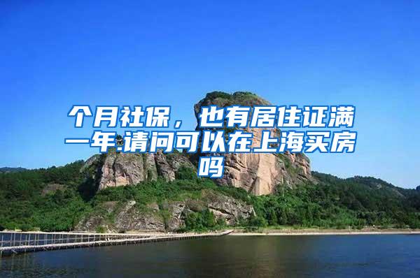 个月社保，也有居住证满一年.请问可以在上海买房吗