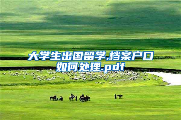 大学生出国留学,档案户口如何处理.pdf