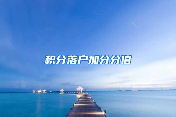 积分落户加分分值