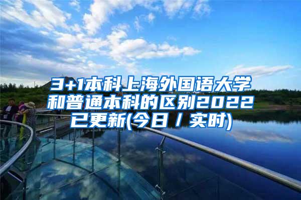 3+1本科上海外国语大学和普通本科的区别2022已更新(今日／实时)