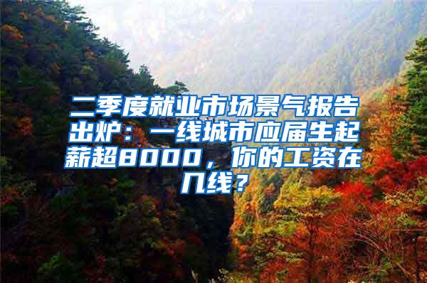 二季度就业市场景气报告出炉：一线城市应届生起薪超8000，你的工资在几线？