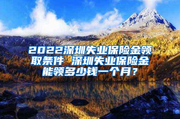 2022深圳失业保险金领取条件 深圳失业保险金能领多少钱一个月？