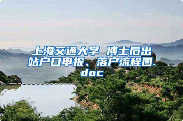 上海交通大学 博士后出站户口申报、落户流程图.doc