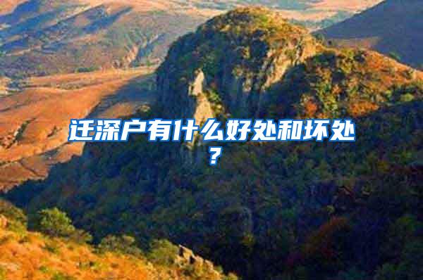 迁深户有什么好处和坏处？