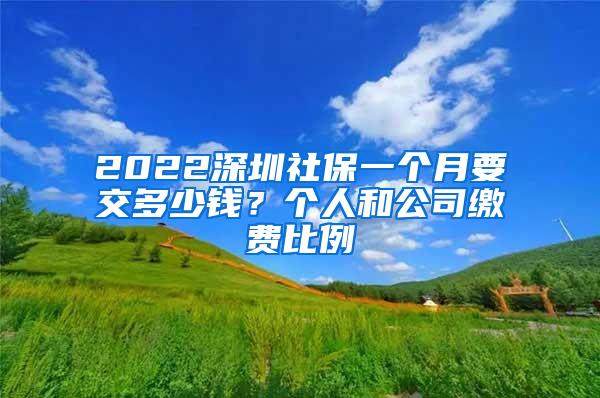 2022深圳社保一个月要交多少钱？个人和公司缴费比例